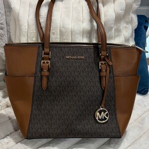 Michael Kors Charlotte Brown Tote Bag. NWT